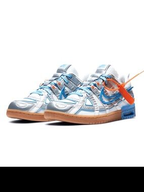 Nike Silver, Light Blue & Orange Low-Top Sneakers